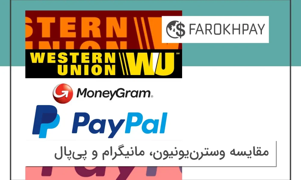 مقایسه وسترن‌یونیون و مانیگرام و پی‌پال